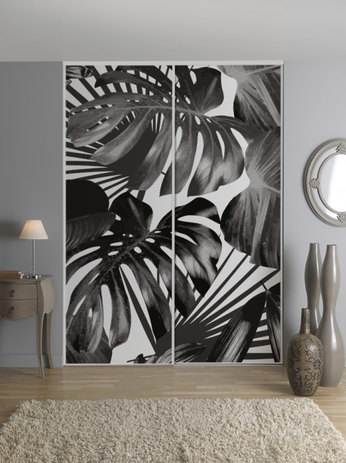 Feuilles Tropicales Noir & Blanc