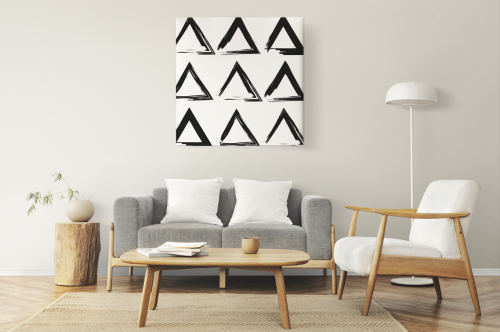 Motif Triangle Moderne Noir & Blanc