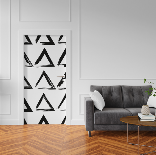 Motif Triangle Moderne Noir & Blanc