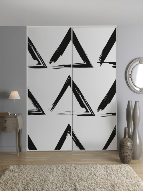 Motif Triangle Moderne Noir & Blanc