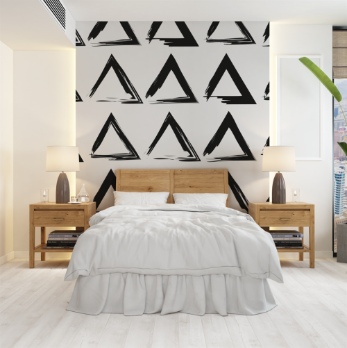 Motif Triangle Moderne Noir & Blanc